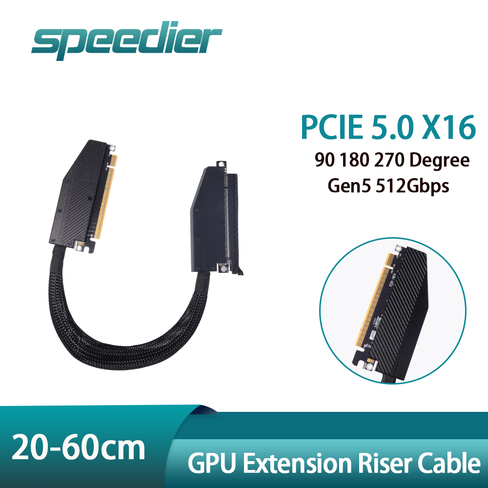 Pcie 5.0 Gpu Riser Cable - PCIE 5.0 X16 GPU Extension Riser
