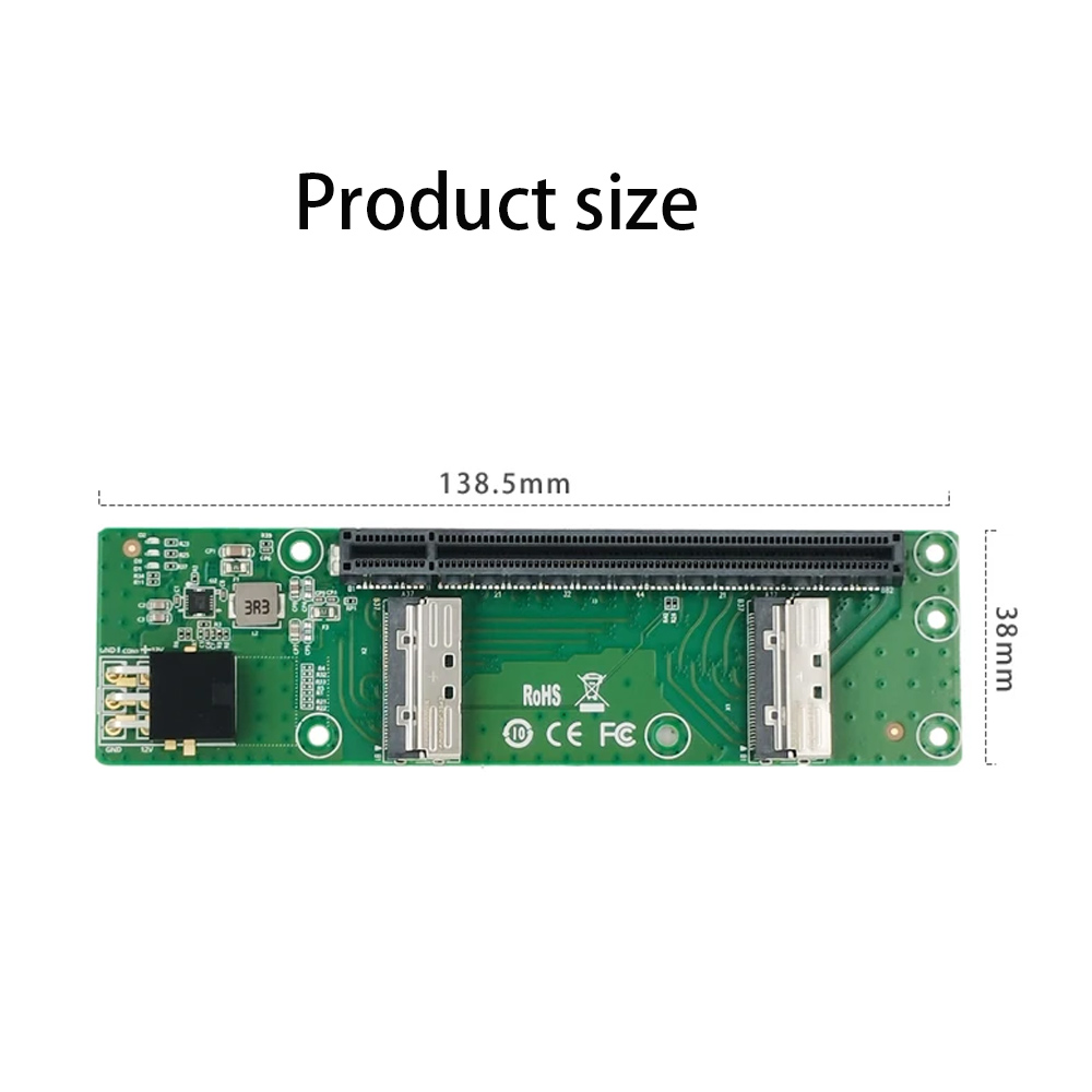 Speedier 2 x MCIO 8i to PCIe 1 - đánh giá và giá Pcie 5.0 Gpu Riser Cable